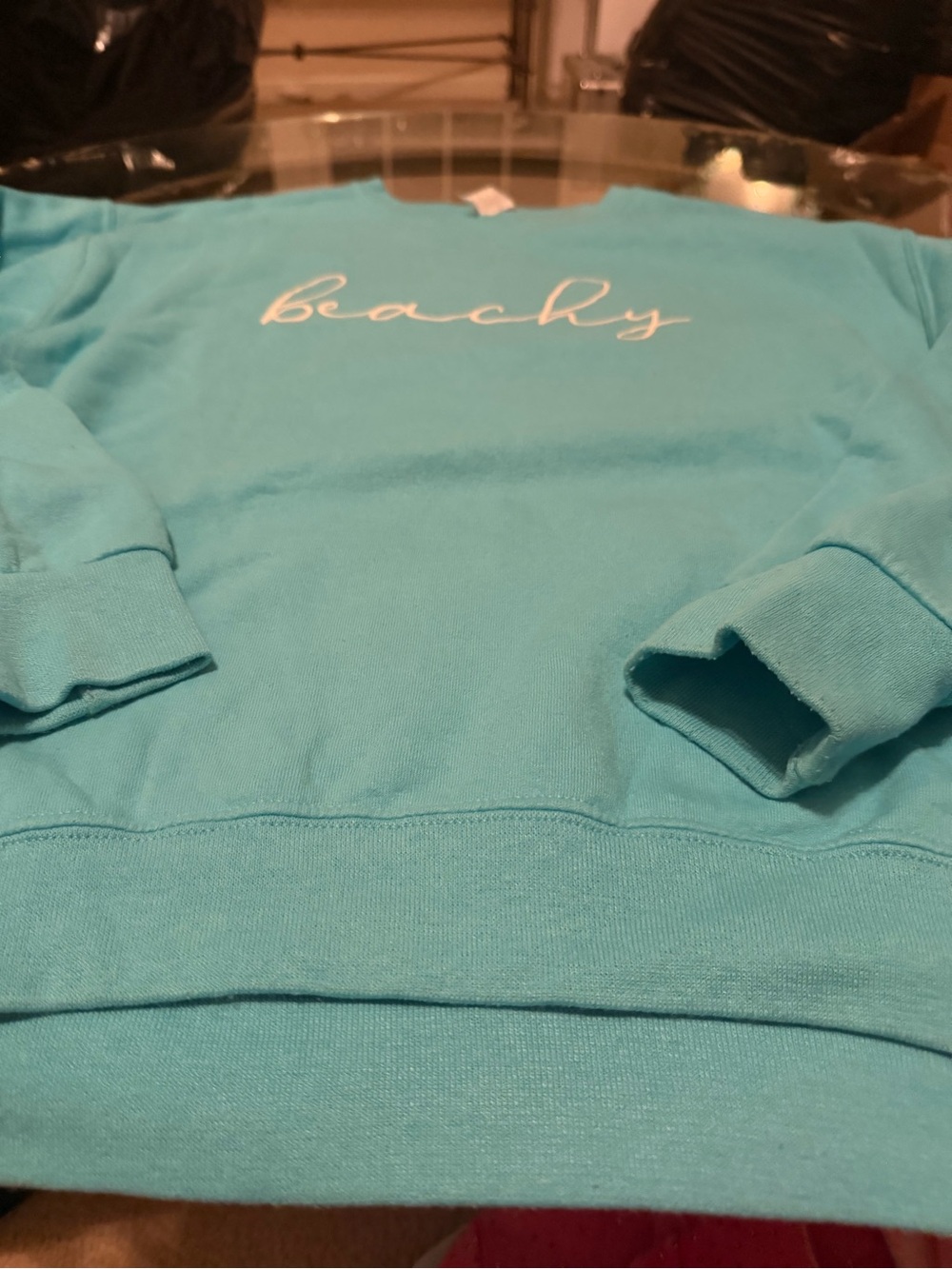 Beachy Aqua Crewneck Sweatshirt